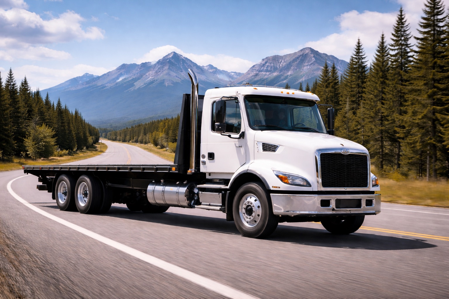 Flat bed truck